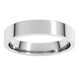 14K White Gold 4 mm Lightweight Comfort-Fit Flat Band Size 7