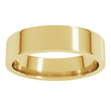 10K Yellow Gold 5 mm Lightweight Comfort-Fit Flat Band Size 8.5