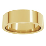 14K Yellow Gold 6 mm Lightweight Comfort-Fit Flat Band Size 11