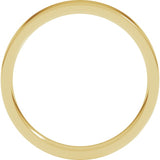 14K Yellow Gold 3 mm Flat Comfort Fit Light Band Size 6.5