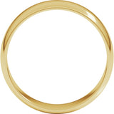14K Yellow Gold 6 mm Lightweight Half Round Band Size 7