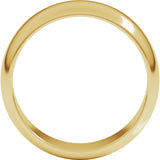 10K Yellow Gold 7 mm Half Round Band Size 16.5