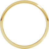 10K Yellow Gold 1.5 mm Lightweight Half Round Band Size 13.5