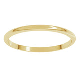 10K Yellow Gold 1.5 mm Lightweight Half Round Band Size 13.5