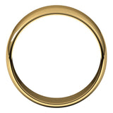 14K Yellow Gold 8 mm Lightweight Half Round Band Size 16.5