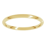 10K Yellow Gold 1.5 mm Lightweight Comfort-Fit Half Round Band Size 7