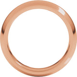 14K Rose Gold 5 mm Comfort-Fit Half Round Band Size 9