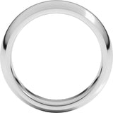 Platinum 7 mm Comfort-Fit Half Round Band Size 12.5