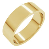 14K Yellow Gold 6 mm Flat Band Size 8.5