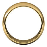 14K Yellow Gold 8 mm Half Round Band Size 6.5