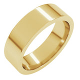 14K Yellow Gold 6 mm Comfort-Fit Flat Band Size 6