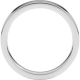 14K White Gold 4 mm Comfort-Fit Flat Band Size 10