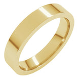 14K Yellow Gold 4 mm Comfort-Fit Flat Band Size 8