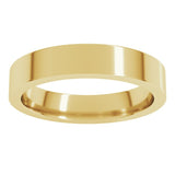 14K Yellow Gold 4 mm Comfort-Fit Flat Band Size 4.5