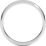 14K White Gold 4.5 mm Lightweight Comfort-Fit Half Round Band Size 8.5