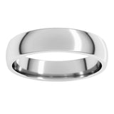 14K White Gold 4.5 mm Lightweight Comfort-Fit Half Round Band Size 8.5