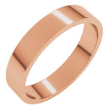 14K Rose Gold 4 mm Flat Band Size 6