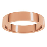14K Rose Gold 4 mm Flat Band Size 6
