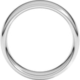 14K X1 White Gold 7 mm Comfort-Fit European-Style Band Size 11.5