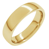 14K Yellow Gold 5 mm Comfort-Fit European-Style Band Size 11