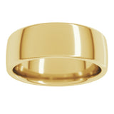 14K Yellow Gold 7 mm Comfort-Fit European-Style Band Size 11
