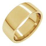 14K Yellow Gold 8 mm Comfort-Fit European-Style Band Size 13