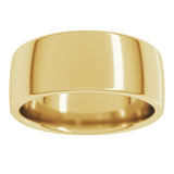 14K Yellow Gold 8 mm Comfort-Fit European-Style Band Size 13