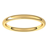 18K Yellow Gold 2 mm Comfort-Fit European-Style Band Size 7