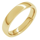 18K Yellow Gold 4 mm Comfort-Fit European-Style Band Size 7