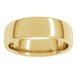 10K Yellow Gold 6 mm Comfort-Fit European-Style Band Size 7