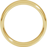14K Yellow Gold 6 mm Comfort-Fit European-Style Band Size 7