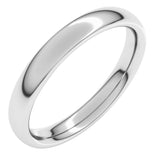 Platinum 3 mm Comfort-Fit European-Style Band Size 7