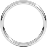 Platinum 3 mm Comfort-Fit European-Style Band Size 7