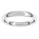 Platinum 3 mm Comfort-Fit European-Style Band Size 7