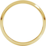 14K Yellow Gold 2.5 mm Half Round Band Size 5