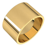 14K Yellow Gold 12 mm Flat Band Size 8