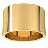 14K Yellow Gold 12 mm Flat Band Size 8