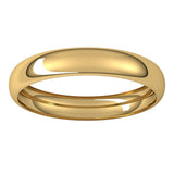 14K Yellow Gold 3.5 mm Half Round Band Size 8.5