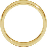 14K Yellow Gold 7 mm Lightweight Comfort-Fit Half Round Band Size 6.5
