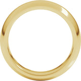 18K Yellow Gold 6 mm Comfort-Fit Half Round Band Size 8.5