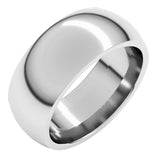 Platinum 8 mm Comfort-Fit Half Round Band Size 11.5