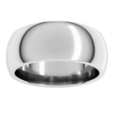 Platinum 8 mm Comfort-Fit Half Round Band Size 11.5