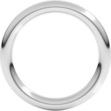 14K White Gold 2.5 mm Comfort-Fit Full Round Band Size 10