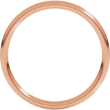 14K Rose Gold 1.5 mm Comfort-Fit Full Round Band Size 4.5