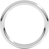 14K White Gold 2 mm Comfort-Fit Full Round Band Size 4.5