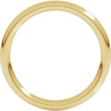 18K Yellow Gold 2 mm Comfort-Fit Full Round Band Size 4.5