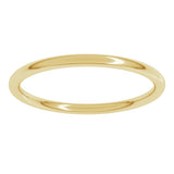 14K Yellow Gold 1.5 mm Comfort-Fit Full Round Band Size 4
