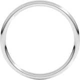 14K White Gold 1.5 mm Comfort-Fit Full Round Band Size 6.5