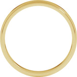 10K Yellow Gold 3 mm Stepped-Edge Flat Band Size 7