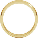 14K Yellow Gold 5 mm Lightweight Comfort-Fit Half Round Band Size 14